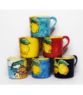Set of 6 mix pottery small cups