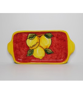 Red pottery tray medium size (6 glasses)