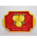 Red pottery tray big size (8 glasses)