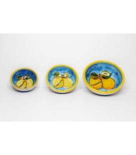 Set of 3 sky blue bowls