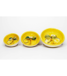 Set of 3 yellow bowls