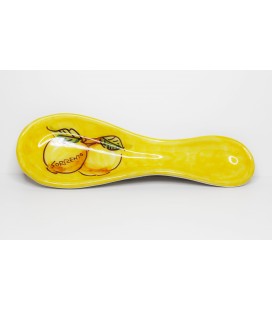 Yellow pottery spoon rests