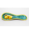 Green pottery spoon rests