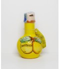 Limoncello in yellow pottery bottle with lemon 10cl