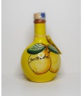 Limoncello in yellow pottery bottle with lemons 20cl