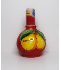 Limoncello in red pottery bottle with lemons 20cl