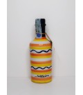 Limoncello in design pottery bottle with orange lines 20cl
