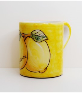 Yellow pottery cup