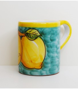 Green pottery cup