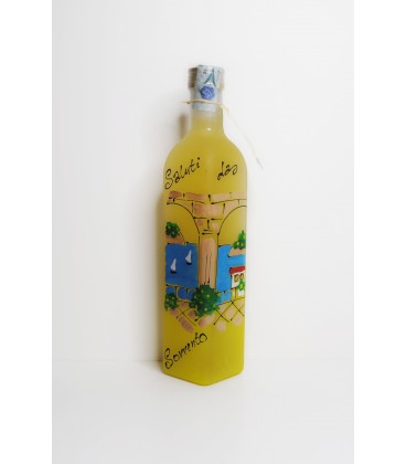 Limoncello marasca landscape painted bottle 50cl