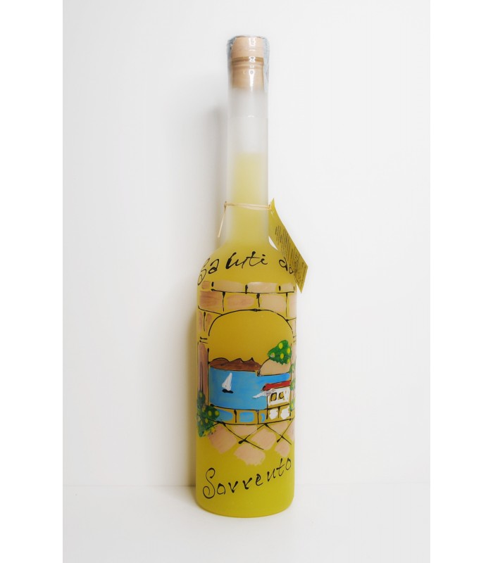 hand painted limoncello bottles