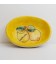 Yellow pottery bread plate