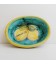 Green pottery bread plate