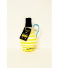 Extra virgin olive oil in yellow hand-painted ceramic bottle 200ml