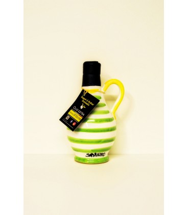 Extra virgin olive oil in hand-painted green ceramic bottle 200ml