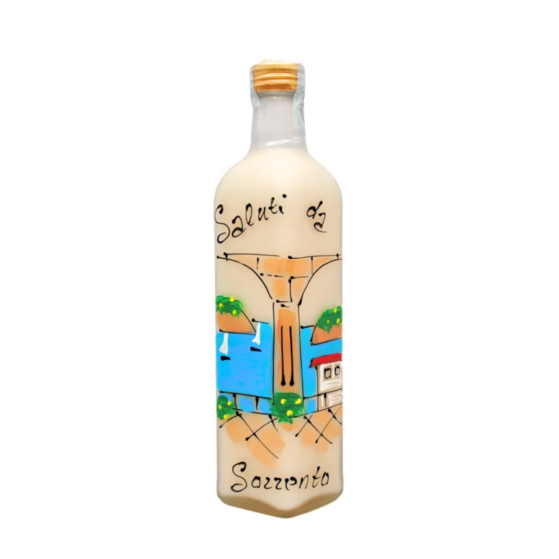 Limoncello Cream – Marasca Bottle Hand-Painted with Sorrento Landscape